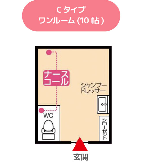 Cワンルーム(10帖)